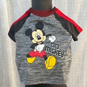 Disney Mickey Mouse Kids Raglan Shirt - Gray and Red